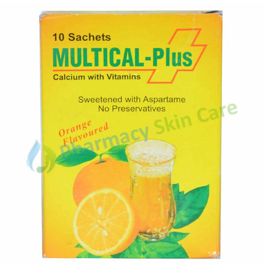 Multical Plus Sachets Nabiqasim Industries Pvt ltd Vitamins And Minerals Calcium Pantothenate 15mg Calcium Glycerophosphate 373.3mg Vitamin B 115mg Vitamin B 215mg