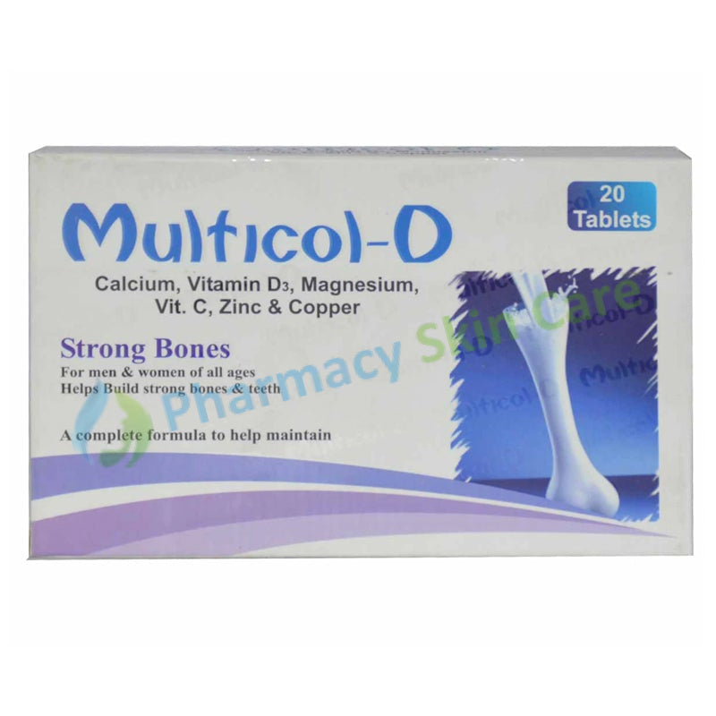 Multicol D Tablet Filix Pharma Calcium Vitamin D3 Magnesium Vit c Zinc Copper