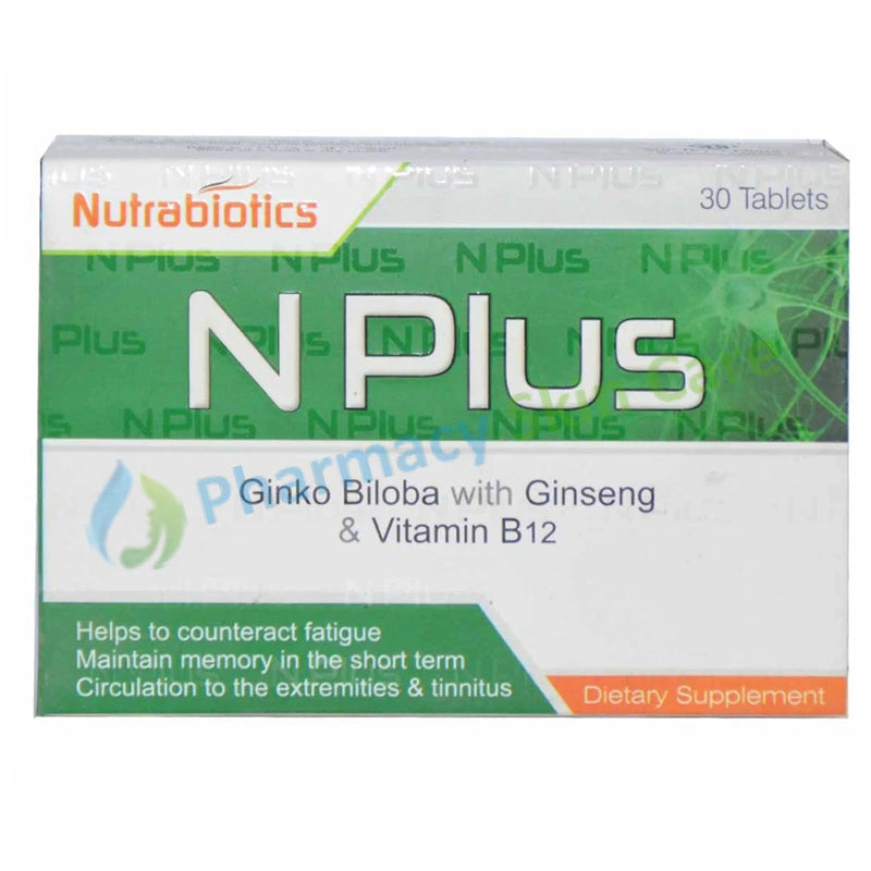 N Plus Tablet Saifi Derm Pharma Ginkobiloba with Ginseeng Vitaminb 12