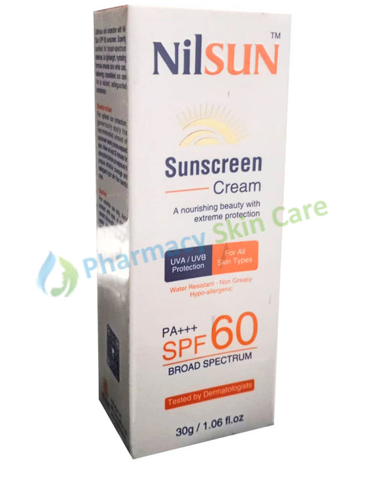 Nilsun Sunscreen Cream SPF 60 PA + + + + + + cream