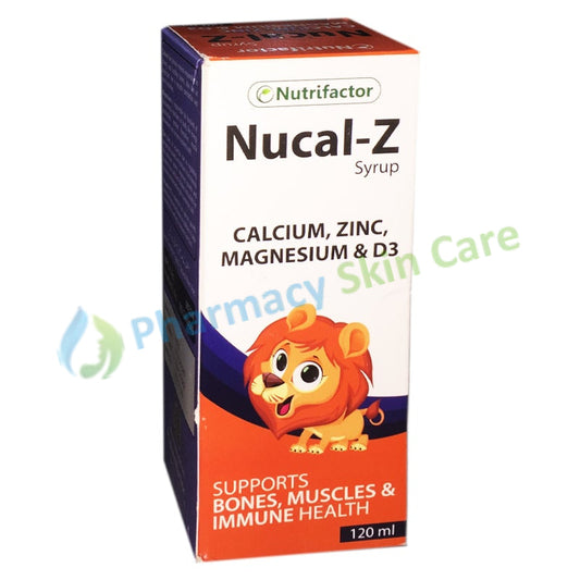 Nucal Z Syrup 120ml Nutrifactor Pvt ltd Mineral supplepments Calcium Magnesium and Zinc