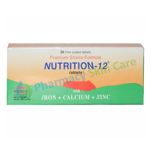 Nutrition-12 Tablet Werrick Pharmaceuticals Iron+Calcium+Zinc