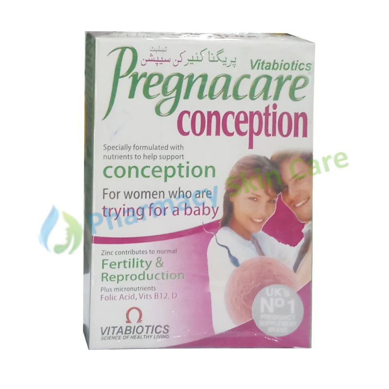 Pregnacare Conception Tablet Actimed Pharma Vitabiotics Nutritional Supplement Inositol, l-arginine, n-acetyl cysteine and selenium plus the recommended 400mcg folic acid