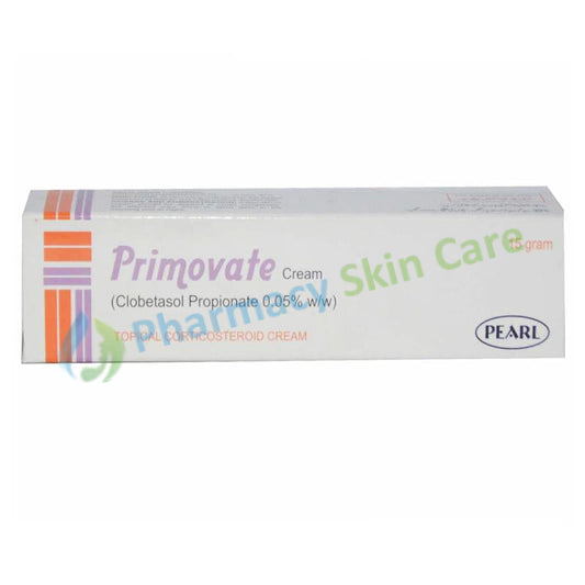 Primovate Cream 15gm Pearl Pharmaceutical Clobetasol Propionate