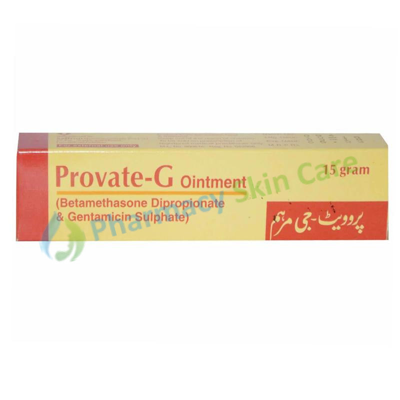 Provate G Ointment 15G Saffron Pharmaceuticals Pvt Ltd Corticosteroids Anti Bacterial Betamethasone 0.05 Gentamicin 0.1
