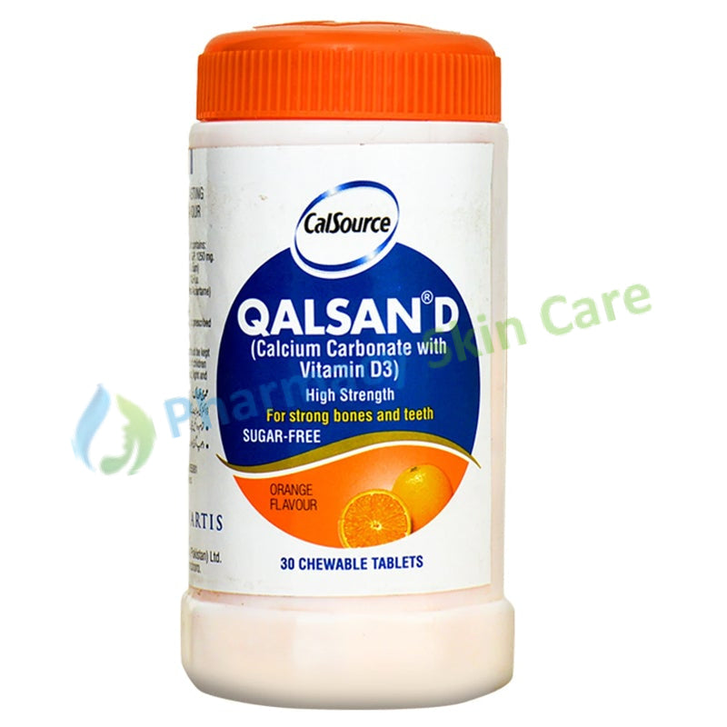 Qalsan D Orange Tablet GSK Consumer Health care Calcium Supplement Calcium Carbonate 1250mg Vitamin D 3125 IU containsugar free Aspartame