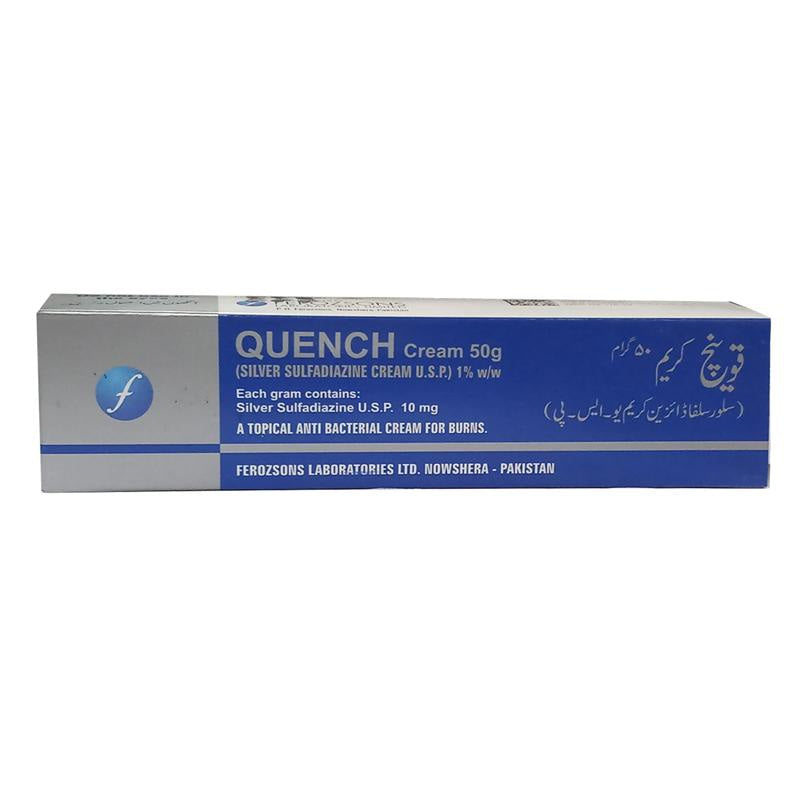 Quench Cream 50gm Ferozsons Laboratories Ltd Anti Bacterial Silver Sulphadiazine