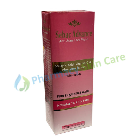 Sebac Advance Anti Acne Face Wash 70Ml Skin Care