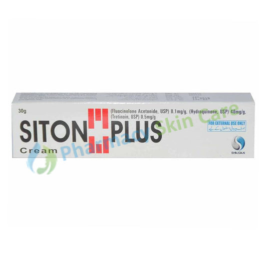  Siton Plus Cream 30g Shaigan Pharmaceuticals Anti acne Fluocinolone Acetonide_ Hydroquinone_ Tretinoin