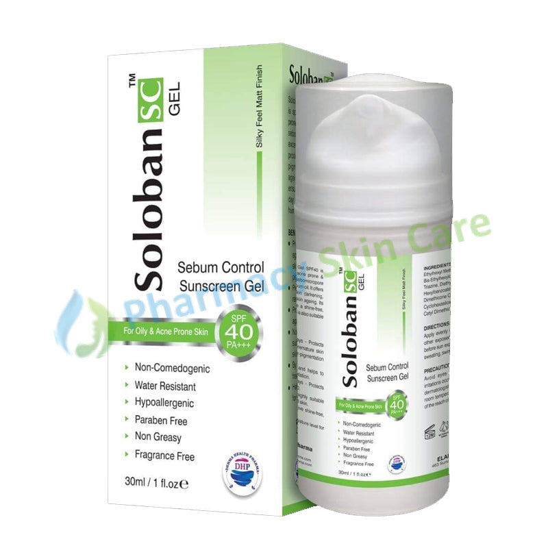 Soloban 40 Sc Gel sunblock 30g – Pharmacy Skin Care