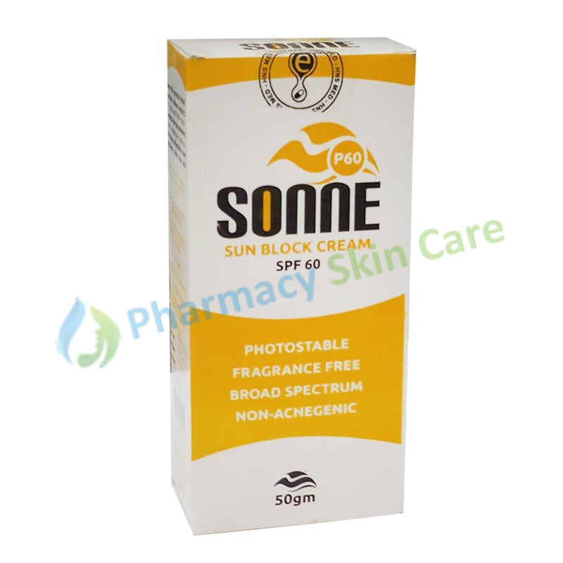 Sonne Sun Block Cream SPF 60 50gm Hns Med