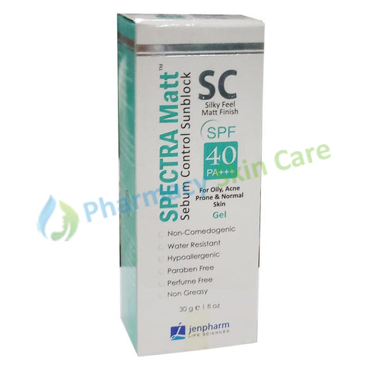 Spectra Matt SC SPF 40  Gel 30g JenPharm Life Sciences Sun Block