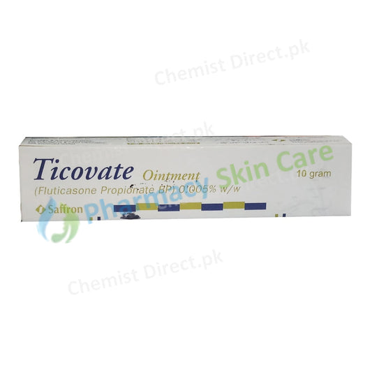 Ticovate Ointment 10G Saffron Pharmaceutical Corticosteroids Fluticasone Propionate 0.005