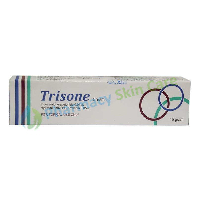 Trisone Cream 15gm Fluocinolone acetonide 0.01% Hydroquinone 4% Tretinoin 0.05% Valor Pharma