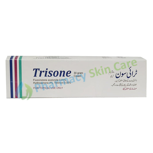 Trisone Cream 30gm Fluocinolone acetonide 0.01% Hydroquinone 4% Tretinoin 0.05% Valor Pharma