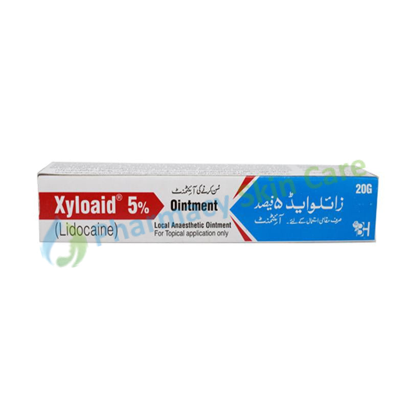 Xyloaid 5% Ointment 20g Lignocaine Local Anesthetic Barrett Hodgson